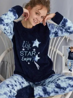 Royalfashion Piżama damska a'la polarowa Life Star Enjoy
