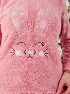 Royalfashion Piżama damska z króliczkiem a'la polarowa