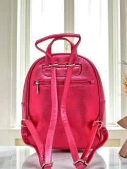 Royalfashion Plecak damski z eko skóry w paski Metallic Stripes