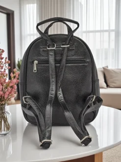 Royalfashion Plecak damski z eko skóry w paski Metallic Stripes