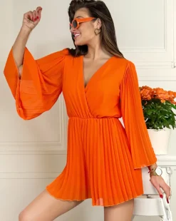 Royalfashion Plisowany kombinezon damski