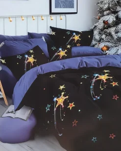 Royalfashion Pościel KOSMOS 160x200 komplet 3-CZĘŚCI