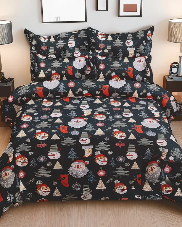 Royalfashion Pościel świąteczna 160x200 komplet 3-CZĘŚCI