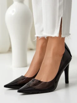 Royalfashion Przeźroczyste damskie czółenka na szpilce Selqoa