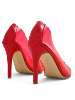 Royalfashion Przeźroczyste damskie czółenka na szpilce Selqoa