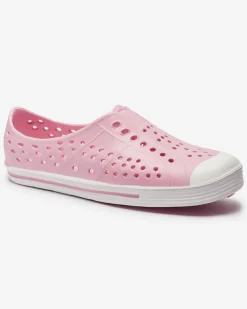 Royalfashion Różowe ażurowe dziecięce gumowe trampki Jiteri