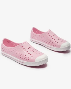Royalfashion Różowe ażurowe dziecięce gumowe trampki Jiteri