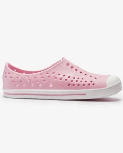 Royalfashion Różowe ażurowe dziecięce gumowe trampki Jiteri