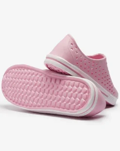Royalfashion Różowe ażurowe dziecięce gumowe trampki Jiteri