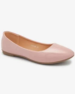 Royalfashion Różowe damskie lakierowane baleriny Fama