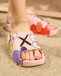 Royalfashion Różowe damskie klapki Elmino