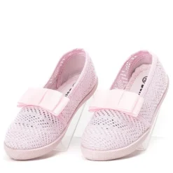 Royalfashion Różowe dziewczęce tenisówki typu slip on Tabbi