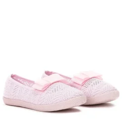Royalfashion Różowe dziewczęce tenisówki typu slip on Tabbi