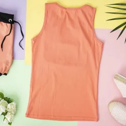 Royalfashion Różowy damski top z cyrkoniami