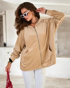 Royalfashion Rozpinana bluza z kapturem damska