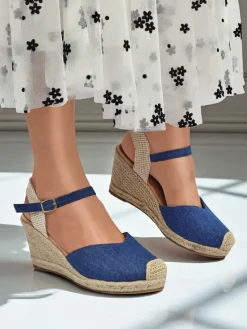 Royalfashion Sandały damskie na koturnie Solara Espadryle