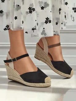 Royalfashion Sandały damskie na koturnie Solara Espadryle
