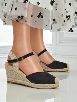 Royalfashion Sandały damskie na koturnie Solara Espadryle
