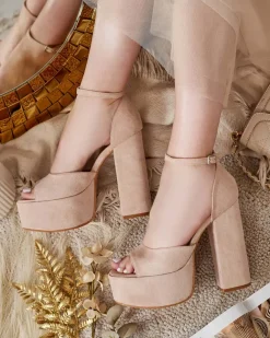 Royalfashion Sandały damskie na słupku Piovias