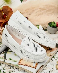 Royalfashion Skórzane mokasyny damskie Nafis