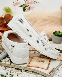 Royalfashion Skórzane mokasyny damskie Nafis