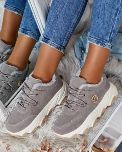 Royalfashion Sneakersy damskie z ociepleniem Caromi