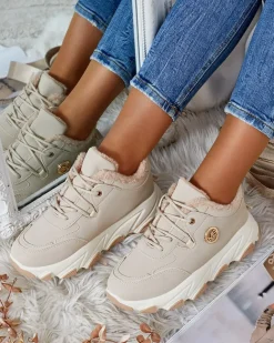 Royalfashion Sneakersy damskie z ociepleniem Caromi