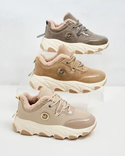 Royalfashion Sneakersy damskie z ociepleniem Caroz