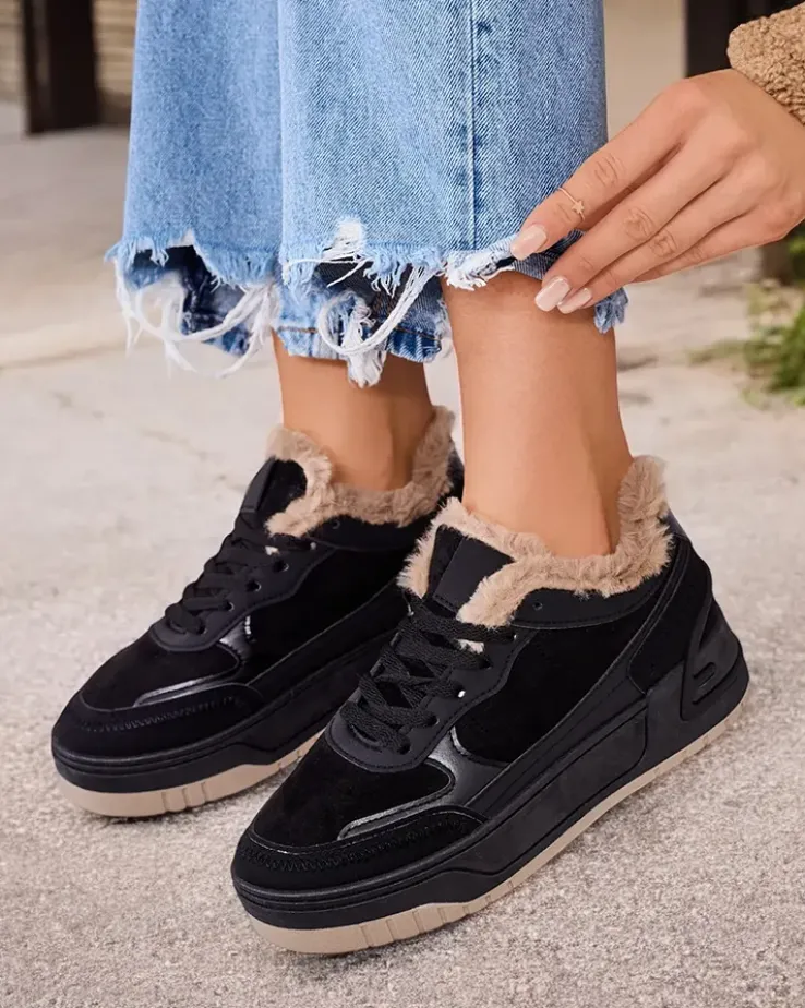 Royalfashion Sneakersy damskie z ociepleniem Garres