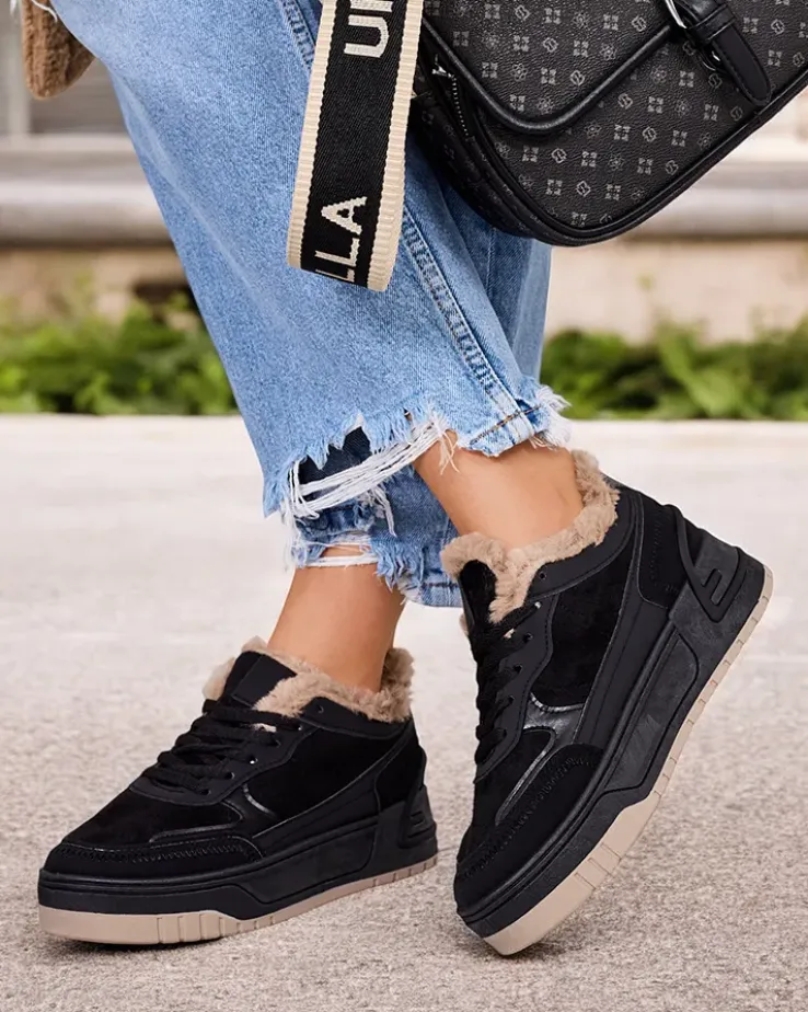 Royalfashion Sneakersy damskie z ociepleniem Garres