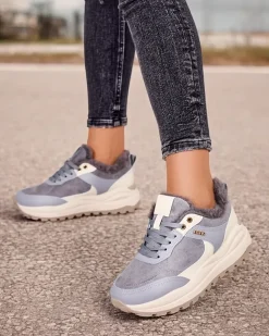 Royalfashion Sneakersy damskie z ociepleniem Ruffi