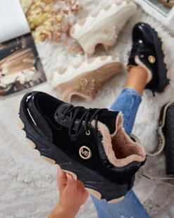 Royalfashion Sneakersy damskie z ociepleniem Caroz