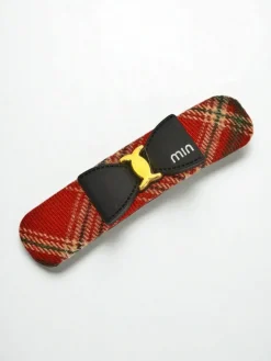 Royalfashion Spinka do włosów w kratkę z kokardką