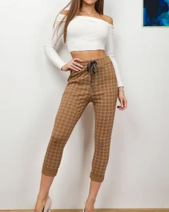 Royalfashion Spodnie damskie w kratę