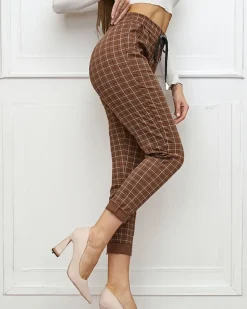 Royalfashion Spodnie damskie w kratę