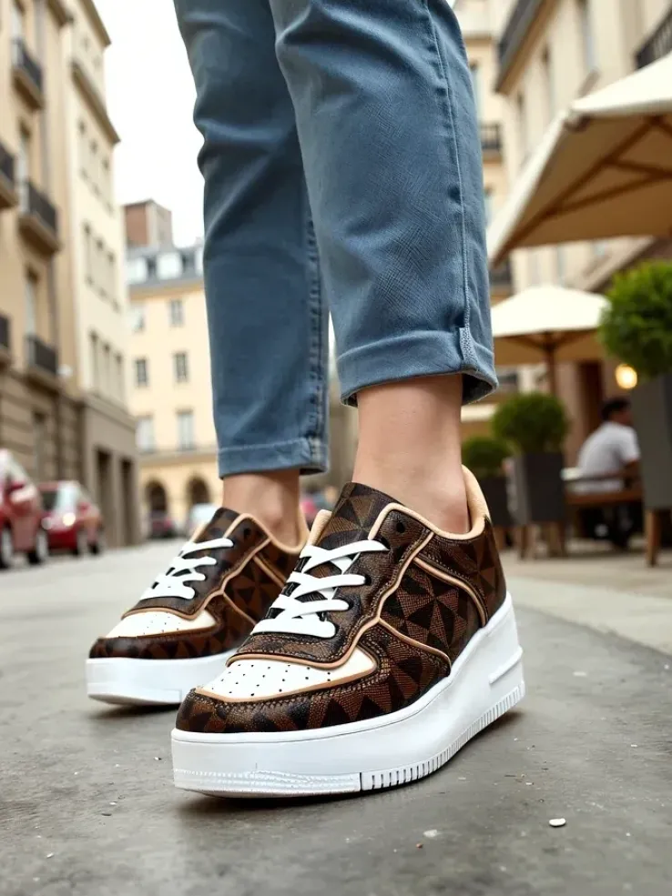 Royalfashion Sportowe buty damskie z printem Ozofio