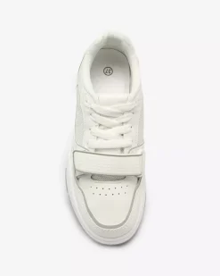 Royalfashion Sportowe sneakersy damskie w biało- szarym kolorze Xirrat