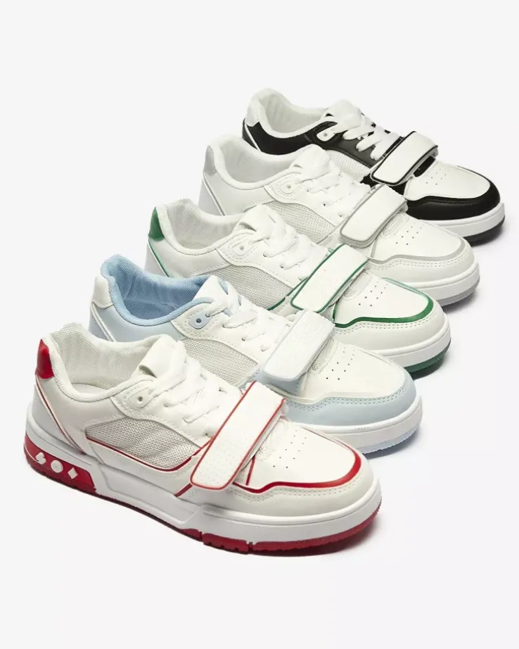 Royalfashion Sportowe sneakersy damskie w biało- szarym kolorze Xirrat