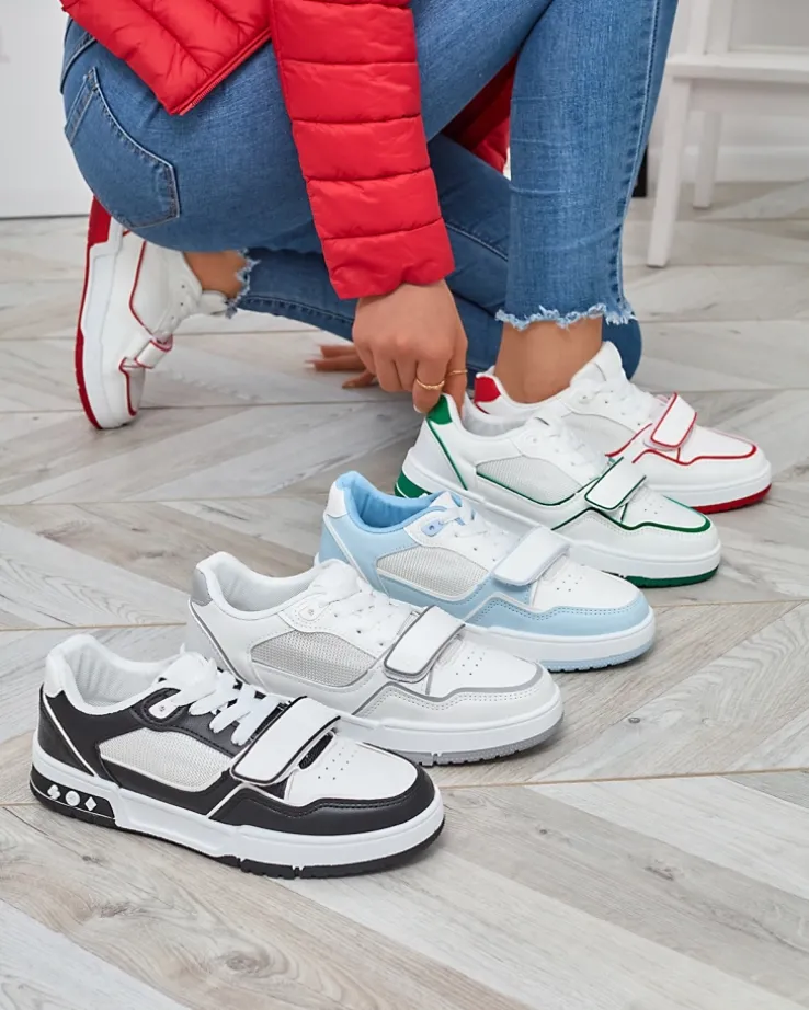 Royalfashion Sportowe sneakersy damskie w biało- szarym kolorze Xirrat