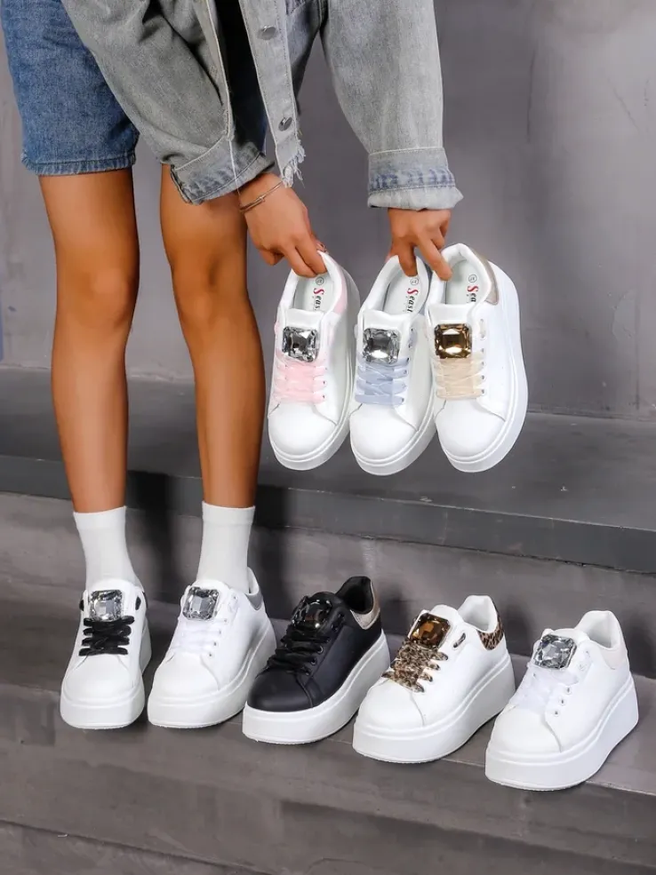 Royalfashion Sportowe sneakersy damskie na platformie Viess