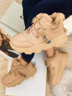 Royalfashion Sportowe sneakersy damskie z futerkiem Nonuas