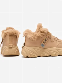 Royalfashion Sportowe sneakersy damskie z futerkiem Nonuas