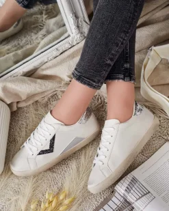 Royalfashion Sportowe sneakersy damskie z ozdobami Ginn