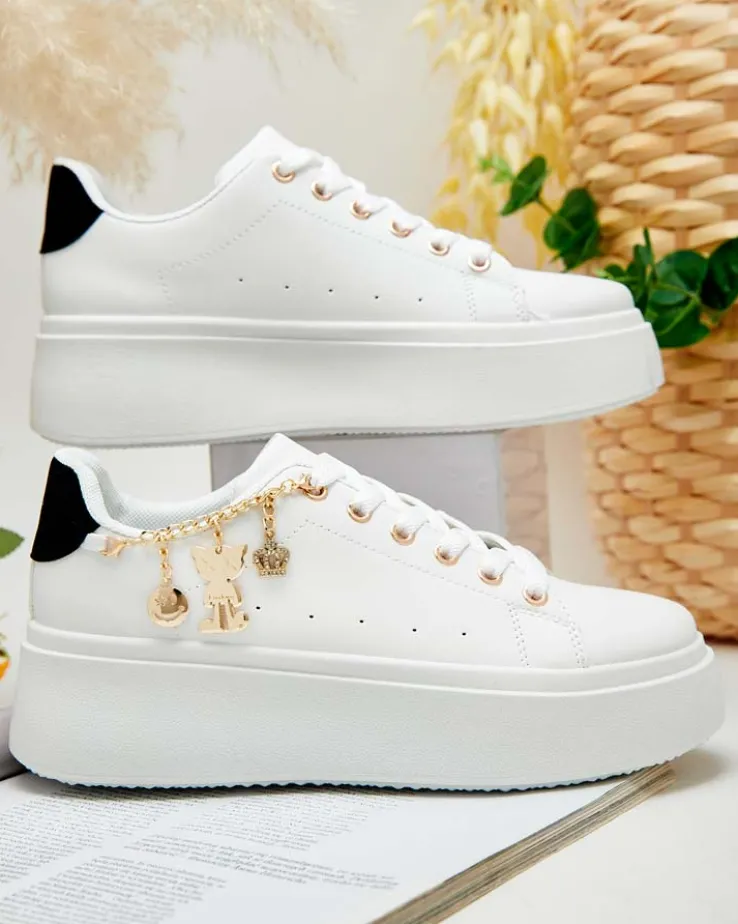 Royalfashion Sportowe sneakersy damskie z ozdobą Gonemi