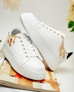 Royalfashion Sportowe sneakersy damskie z ozdobą Gonemi