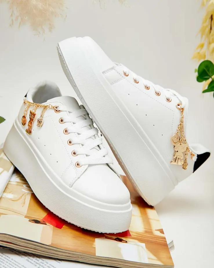 Royalfashion Sportowe sneakersy damskie z ozdobą Gonemi