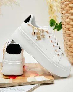 Royalfashion Sportowe sneakersy damskie z ozdobą Gonemi