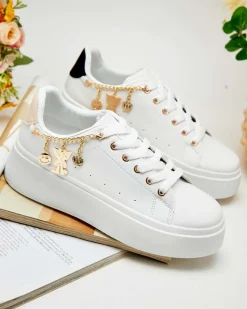 Royalfashion Sportowe sneakersy damskie z ozdobą Gonemi