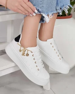 Royalfashion Sportowe sneakersy damskie z ozdobą Gonemi