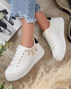 Royalfashion Sportowe sneakersy damskie z ozdobą Gonemi